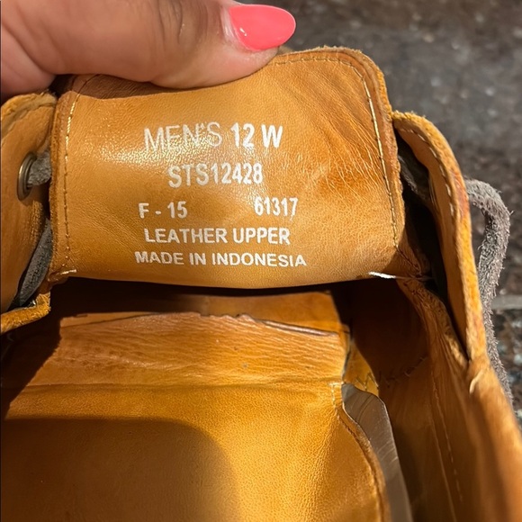 Sperry Top Glider Men's Brown Leather Loafers size 12W - Picture 2 of 9